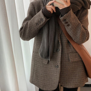 Womens Korean-style Loose Wool Coat