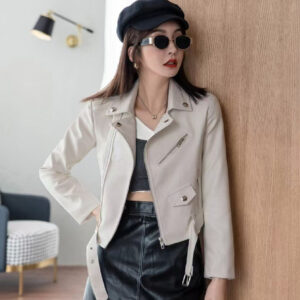 Women’s Slim-Fit Leather Jacket