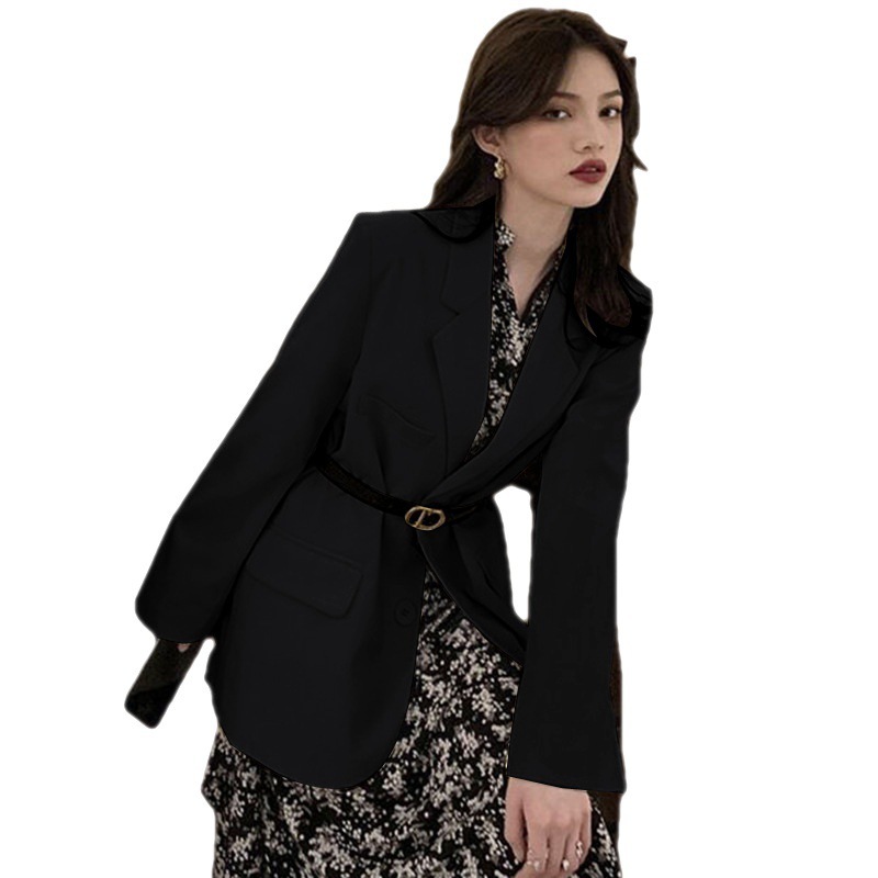 19ad3472-a1d7-4af8-84d0-9782d61cf40f.jpg Women’s Beige Blazer with Trendy Black Top - Image 8