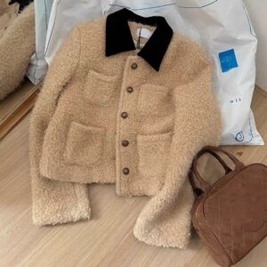 Women’s Color-Block Short Lapel Jacket