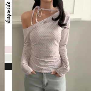 Lace-Up Long-Sleeve T-Shirt for Women