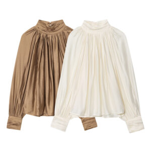 Women’s Long-Sleeve Draped Shirt