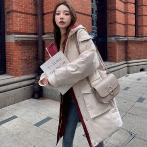 Plus-Size Women’s Hooded Padded Cotton Jacket