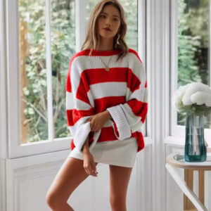 Women’s Striped Crew-Neck Knit Jumper