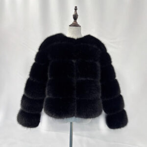 Women’s Faux Fox-Fur Patchwork Winter Coat